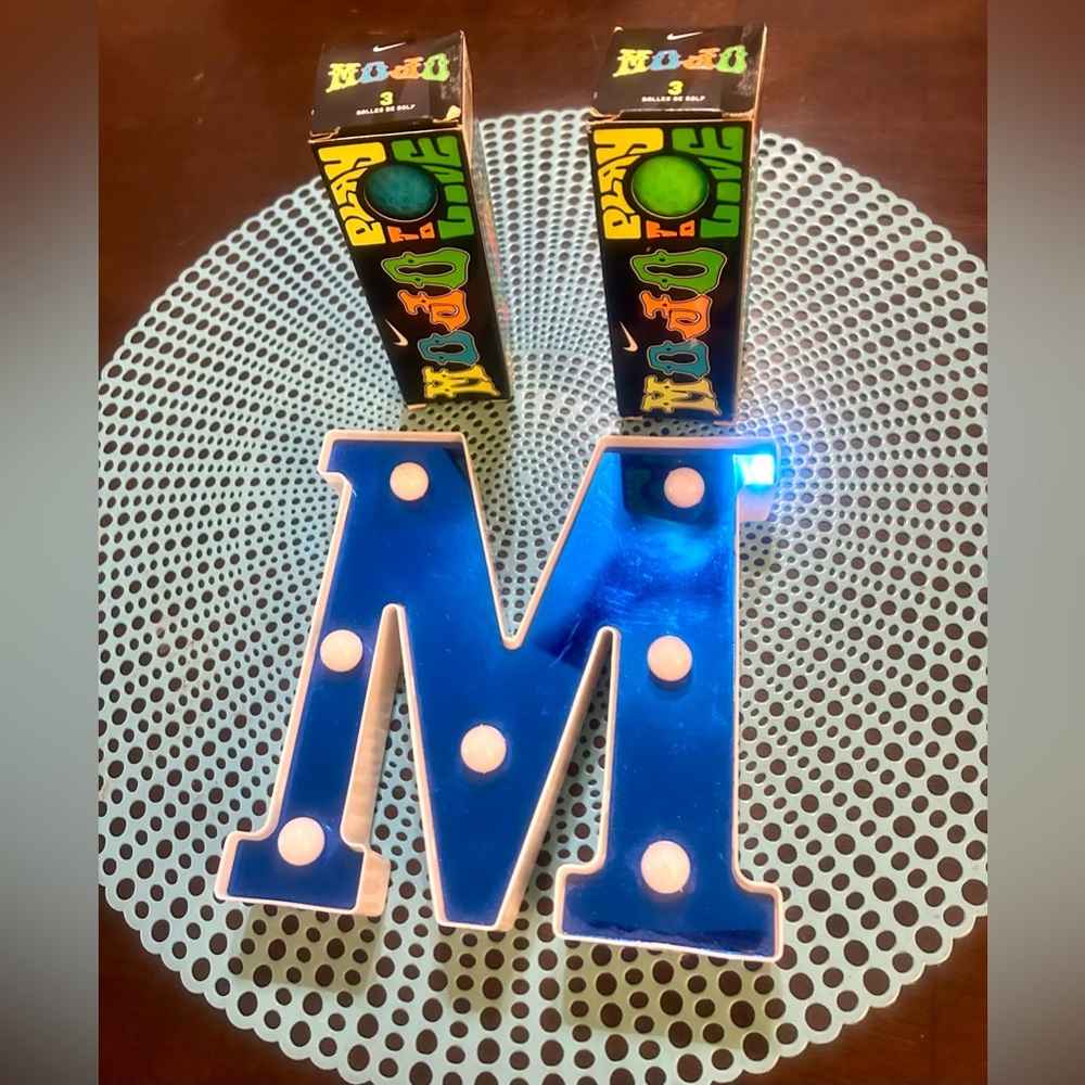 2 Boxes of Nike Mojo Golf Balls Neon Brite Green/Blue (2 Packs of Three)